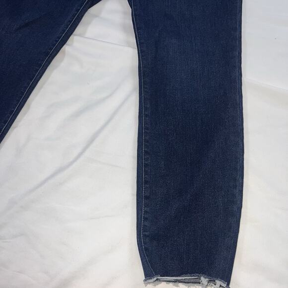 Everlane Jeans Women’s Size 31 Regular Blue Denim Mid Rise Slim Leg Raw Hem Pant - Picture 3 of 16